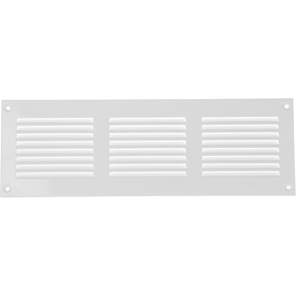 12x4 Inch Air Vent Cover with Mesh Screen, White Metal Wall Vent Cover