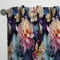 thumbnail image 3 of Designart "Floral Paisley Delight" Paisley Blue, Pink Curtain 1 Panel, 3 of 6