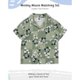 thumbnail image 2 of Disney Mickey Mouse Boys Cotton Button Down Shirt and Shorts Set, Summer Outfit for Toddler and Little Kids (Olive, 3T), 2 of 5
