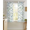 thumbnail image 4 of Blue Green Eucalyptus Sheer Curtains 54 Inch Length 2 Panels Set for Living Room/Bedroom, Spring Botanical Leaves Weeping Kitchen Curtains Grommet Semi-Sheer Curtains Window Treatments 42"x54"x2, 4 of 7