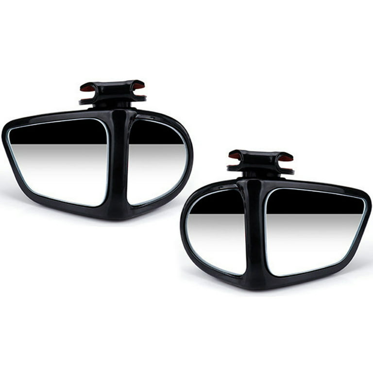 Gpoty 2pcs 360 Degree Rotatable 2 Side Car Blind Spot Convex Mirror Rearview Mirror Auxiliary Mirror Automobile Exterior Rear View Reversing Parking