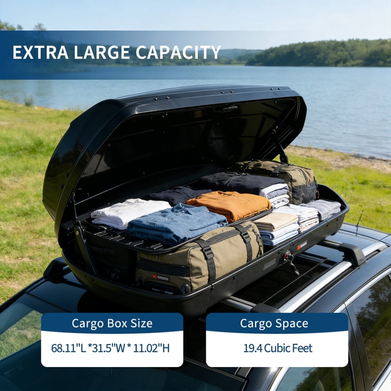 Hard Shells Picture Mteryoing Hard Shell Rooftop Cargo Carrier with Dual-Side Opening ...