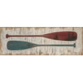 thumbnail image 2 of Fisk, Arnie 14x7 Gold Ornate Wood Framed with Double Matting Museum Art Print Titled - Paddles on Birchbark, 2 of 4