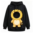 thumbnail image 5 of Textilo Christmas Pet Pouch Hoodie for Women Men Zip Up Long Sleeve Hooded Sweatshirt with Kangaroo Pockets Drawstring Cute Funny Santa Holiday Dog Pouch Christmas Hoodies, 5 of 6