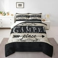 thumbnail image 2 of Erosebridal Happy Camping Comforter Sets Queen Size, Rustic Lake House Comforters & Duvets, Boho Style Decor, 3-Piece, 2 of 7