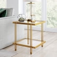 thumbnail image 2 of Evelyn&Zoe Inez 20" Wide Square Side Table, Brass, 2 of 10