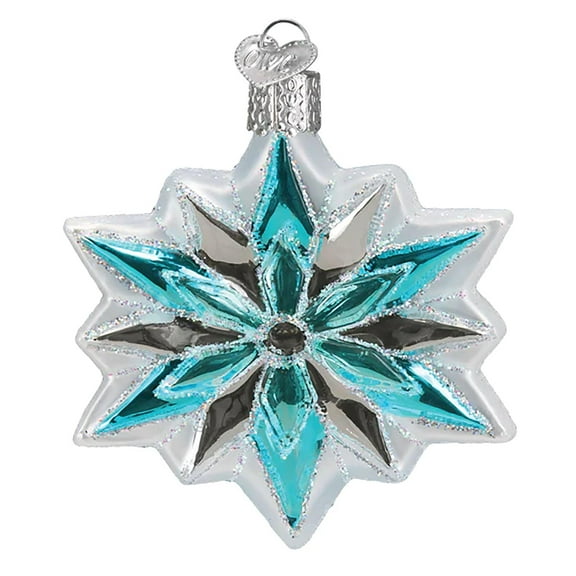 Old World Christmas Snowflake Glass Blown Ornament for Christmas Tree