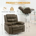 thumbnail image 2 of YSICK Massage Swivel Rocker Recliner Chair for Adults Oversized for Living Room,Brown, 2 of 7