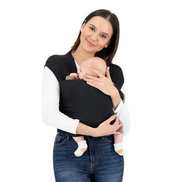 Rebozo Fular Bebe Elastico Ergonomico Modelo Negro