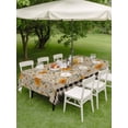 thumbnail image 4 of Outdoor Tablecloth with Umbrella Hole for Patio/Picnic/Party/Camping, Spring Daisy Waterproof Table Cloth Rectangle Table Cover Washable, Country Vintage Yellow White Floral Leaf Plaid (60"x 120"), 4 of 8