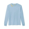 thumbnail image 2 of Daxton Premium California Men Long Sleeves T Shirt Ultra Soft Medium Weight Cotton, Light Blue Tee Gold Letters 1XL, 2 of 3