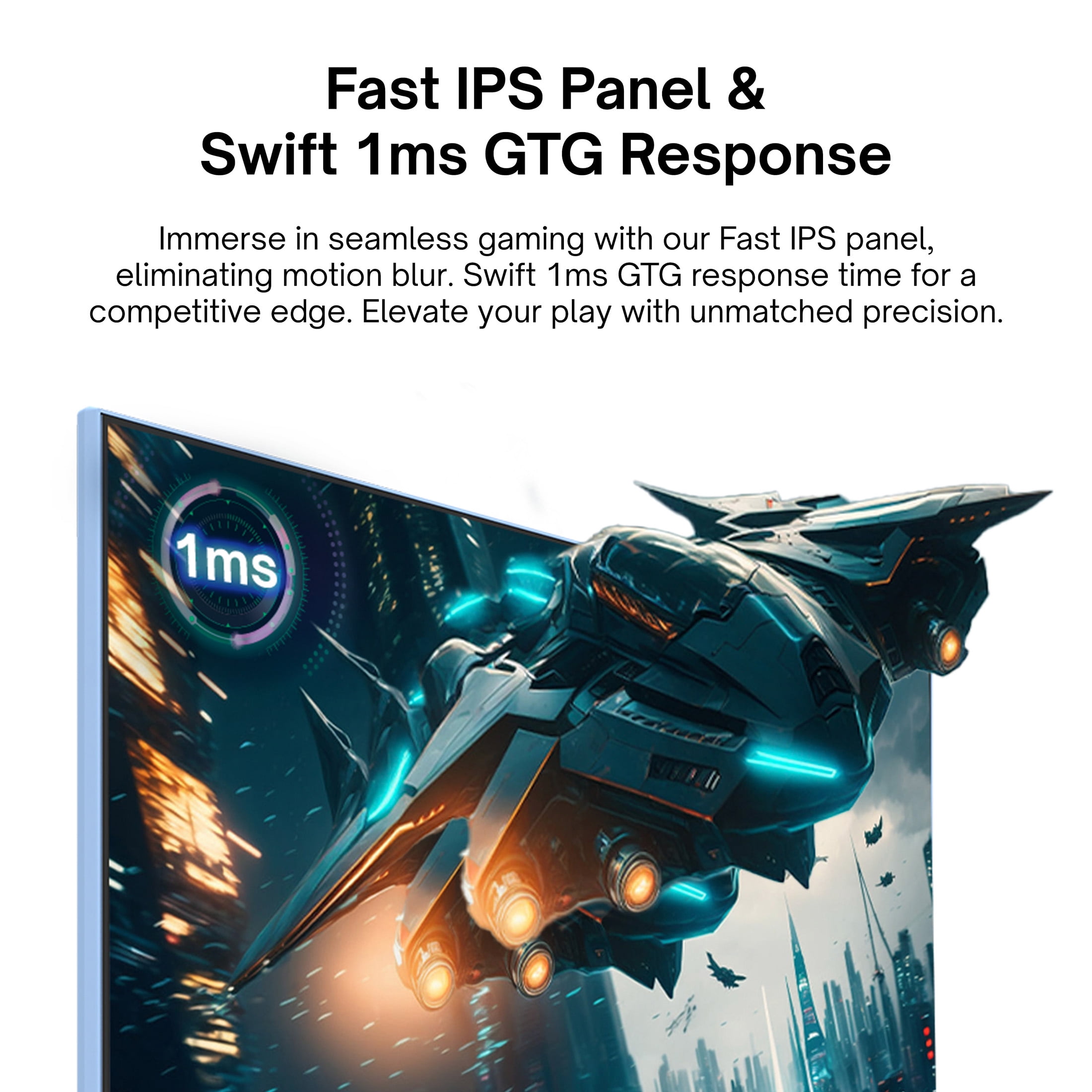 Pixio PX248 Wave Blue 24" Fast IPS FHD 1920 x 1080 200Hz Refresh Rate 1ms GTG Response Time Adaptive Sync Blue Gaming Monitor