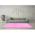 thumbnail image 3 of Ahgly Company Indoor Round Solid Pink Modern Area Rugs, 6' Round, 3 of 4