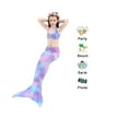 thumbnail image 4 of Mermaid Tails, Mermaid Tails For Swiming For Girls,4 PCS Girls Swimsuit Bathing Suits Bikini with Cover Up Birthday Gift for Girl 3-11 Years (Monofin not included.), 4 of 8