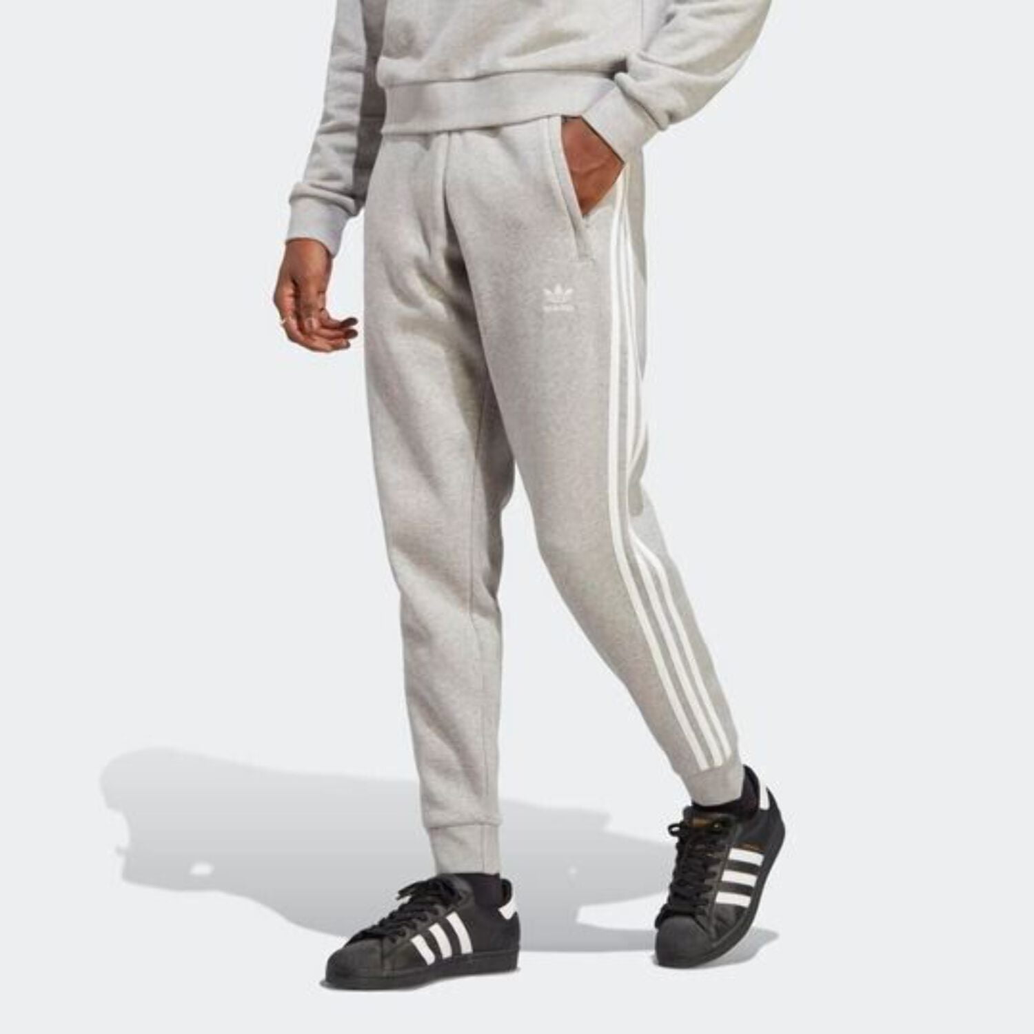 Adidas Adicolor Classics IA4795 Joggers Pants Men's Grey White 3-Stripes SGN1470 (Gray,Regular,S)