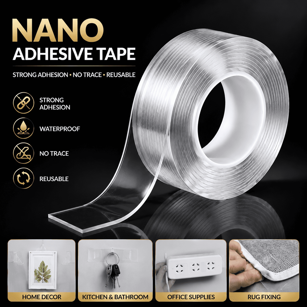●写真追加【やや擦れアリ】Plateau　２ED　英語１枚 Alien Tape 10 Foot Multi-Surface Reusable Double-Sided Tape (Pack