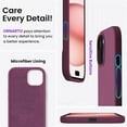 thumbnail image 6 of Compatible with iPhone 15 Case 6.1, Slim Liquid Silicone 3 Layers Full Covered Soft Gel Rubber Phone Case, Anti-Scratch Shockproof Protective Cover 6.1 Inch, Wine Red, 6 of 15