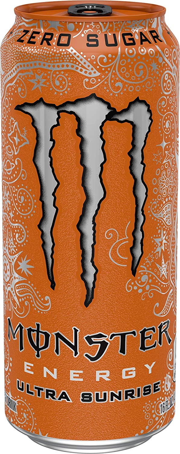 (24 Cans) Monster Ultra Sunrise, Sugar Free Energy Drink, 16 fl oz