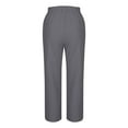 thumbnail image 4 of Sevevn Fashion Women Summer Comfortable Pocket Pants Casual Button Solid Full Length Pant Dark Gray S Summer Clearance, 4 of 6