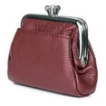 thumbnail image 2 of Julia Buxton Women's Hudson Pik-Me-Up Triple Frame Leather, Red, 2 of 4