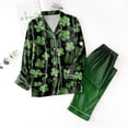 thumbnail image 2 of toraway Pyjamas Femmes Rouge Pyjamas Femmes Assortis Set Pyjamas de Vacances Femmes Classique Boutonné Long Satin Pyjama Set avec Poches TG, 2 of 3