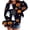 Khaki, variant on HAOTAGS Girls Halloween Sweatshirt,Printed Relaxed Long Sleeve Crewneck Tops Orange Size 10