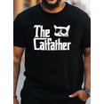 thumbnail image 1 of Playera Hombre The LabelMen's cat dad printed short-sleeved T-shirt, comfortable and casual elastic crew neck top, suitable for men's outdoor activities Tee For Adult, Men, Women, Teen, Teenager, Ad, 1 of 7