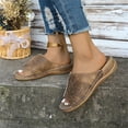 thumbnail image 2 of Ruyang Women's Beach Slope Heel Slippers Hollow Casual Slippers Slope Bottom Shoes Retro Sandals Comfortable Sandals for Women, 2 of 9