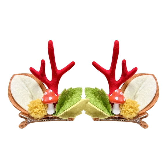 ZJNGJC Reindeer Antlers Xmas Hair Clip, Cute Girls Christmas Hairpiece for Christmas Party A