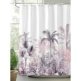 thumbnail image 2 of Shower Curtain Monstera Palm Tree Bathroom Curtains with Hooks, Waterproof Fabric Tropical Forest Bath Shower Curtains Set for Bathroom Bathtubs Decor 72x72 Inch, 2 of 8