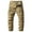 Khaki, variant on Men's Casual Cargo Pants - Outdoor Hiking Pants with Pockets - Zipper Closure Lightweight Straight Leg Long Trousers for Men