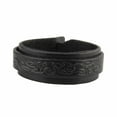 thumbnail image 3 of Brazalete de cuero para hombre Perfecl ancho de capas dobles Negro, 3 of 8
