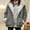 Gray, variant on Women's Plus Size 3XL Sherpa Lined Toggle Coat - Black, Warm Nylon-Spandex Stretchy Casual Outerwear for Fall Winter