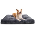 thumbnail image 1 of Cama tipo jaula para perros KSIIA, lavable para perros grandes, 35 x 23 pulgadas, gris, 1 of 9