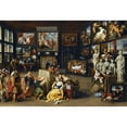 thumbnail image 2 of Willem van Haecht 14x11 Black Ornate Wood Framed Double Matted Museum Art Print Titled: Alexander the Great Visits the Studio of Apelles (C.1630), 2 of 5