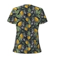 thumbnail image 4 of Naloa Hand Drawn Citrus Fruits Elegant Lemons Print T-Shirts Short Sleeve V Neck Tees for Women Fashion Tops Trendy Lightweight Soft Casual Summer Outfits Clothes, 4 of 5