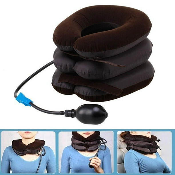 NZND Inflatable Air Compressor Neck Cervical Traction Collar Therapy