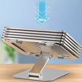 thumbnail image 5 of 1 soporte para computadora portátil, longitud ajustable, soporte universal ergonómico plegable para computadora portátil de aluminio y metal antideslizante, compatible con tableta portátil de hasta 1, 5 of 5