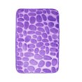 thumbnail image 2 of Yuarrent Alfombrilla de franela para puerta de baño, 2 uds., adoquín, antideslizante, para baño, antideslizante, absorbente, lavable Decoración del hogar violeta Yuarrent JJ21304-01, 2 of 6