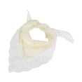 thumbnail image 5 of Unique Bargains 1 Pc French Lace Triangle Bandana Solid Color Turban Crochet Hair Scarf for Women Beige, 5 of 5
