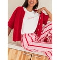 thumbnail image 4 of Gupgi Knitted Crop Cardigan for Women Short Sleeve Button Down Sweater Solid Color Ribbed Tops, 4 of 7