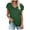 Green, variant on OSOLU Women T-Shirt Tshirts Tee Solid Color V-Neck T-Shirt Short Sleeve Tshirts Tee Loose Casual Tops Classic Dailywear