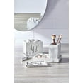 thumbnail image 3 of Better Homes & Gardens Faux Marble 4 Piece Vanity Organizer Set with Magnetic Side, White, 3 of 7