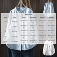 thumbnail image 5 of Women's Floral Embroidered Shirts Ruffle Neck Cotton Linen Blouse Button Down Casual Long Sleeve Tops, 5 of 5