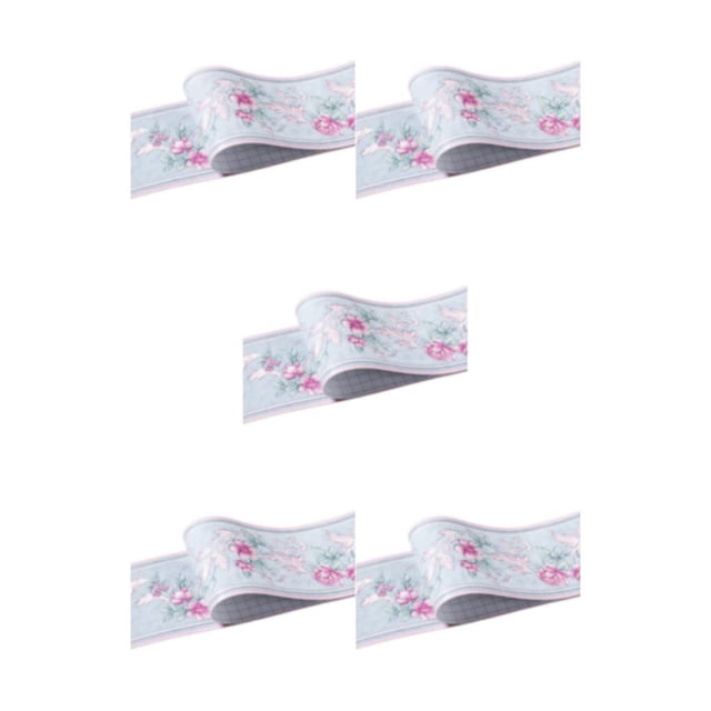 Baohd Exquisite Workmanship PVC Waterproof Waist Line For Wall Retro Fashion And Easy blue garden 5Set
