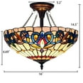 thumbnail image 4 of Chloe Lighting Victorian 2-Light Resin and Iron Serenity Semi-Flush in Bronze, 4 of 7