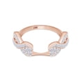 thumbnail image 2 of 14K Rose Gold 0.25 ct Natural Diamond Solitaire Wrap Ring Jewelry For Womens-10, 2 of 3