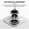 thumbnail image 3 of CASELIX Camera lens protector for iPhone 14 Plus, Glitter Black Metal Tempered glass circle Screen Camera Protection for iPhone 14 Plus, 3 of 5