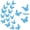 Blue, variant on 3D Butterfly Wall Decor, 72 Pcs, 3 Styles, 3 Sizes, Blue Butterflies for Party, Birthday, Cake Decorations, Removable Stickers for Wedding Room Flower Decor