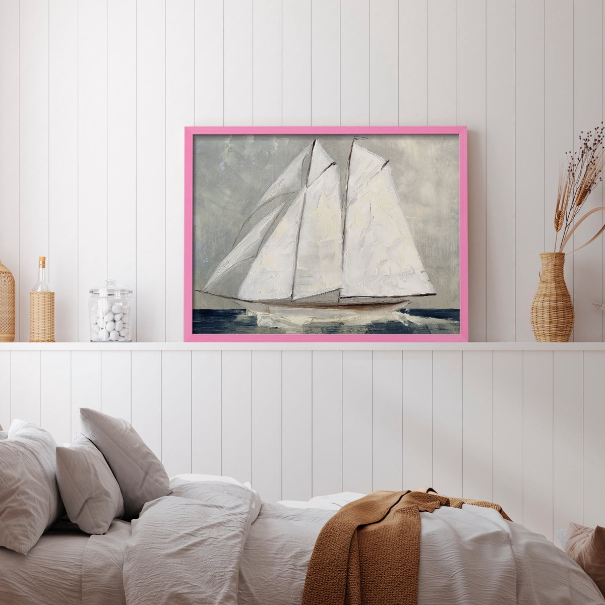 Setting Sail by Sally Swatland - Restickable Framed Giclée Print